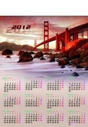 Kalendarz 2012 jednoplanszowy