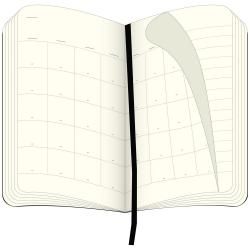 Moleskine duży kalendarz miesięczny notatnik, miękka okładka