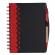 Notatnik 130x175/70k kratka z długopisem Estepona, czerwony/czarny